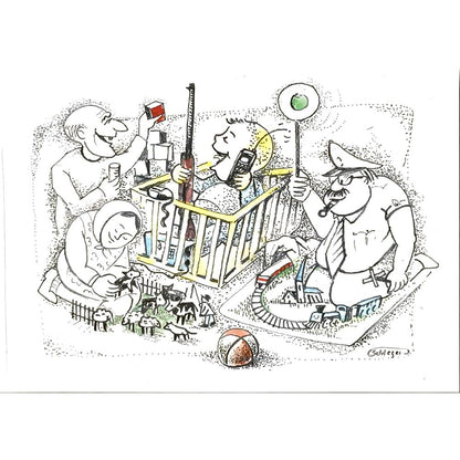 Wolfgang Schlegel 29x21cm Orijinal Karikatür BOD06197
