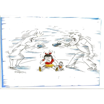 Wolfgang Schlegel 29x21cm Orijinal Karikatür BOD06201