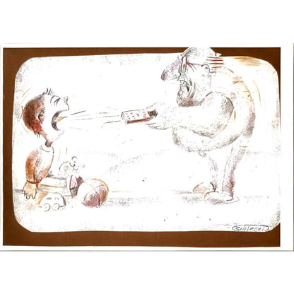 Wolfgang Schlegel 29x21cm Orijinal Karikatür BOD06202