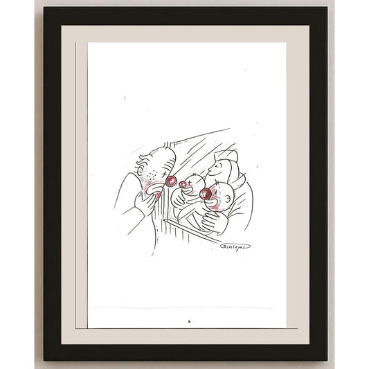 Wolfgang Schlegel 29x21cm Orijinal Karikatür BOD06203