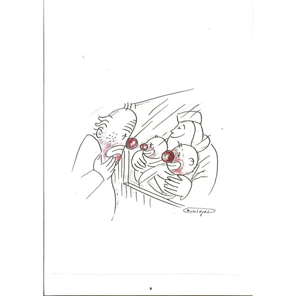 Wolfgang Schlegel 29x21cm Orijinal Karikatür BOD06203