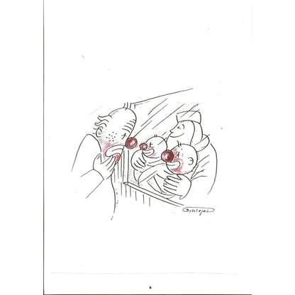 Wolfgang Schlegel 29x21cm Orijinal Karikatür BOD06203