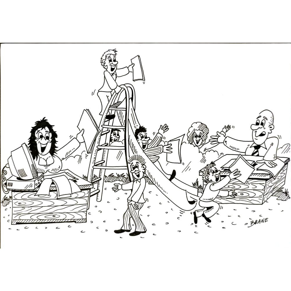 Branko Zupanic 29x21cm Orijinal Karikatür BOD06205