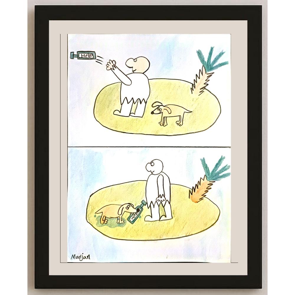Marjan Rezaie 29x21cm Orijinal Karikatür BOD06210