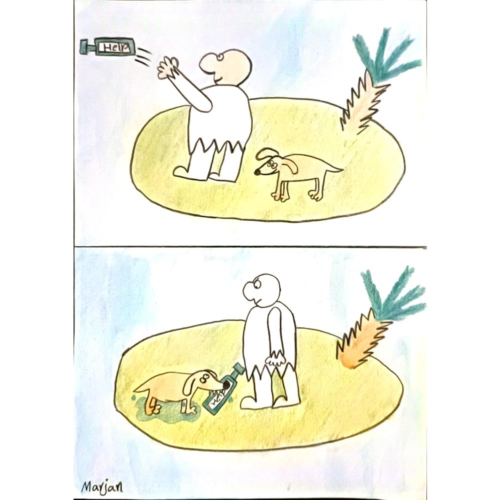 Marjan Rezaie 29x21cm Orijinal Karikatür BOD06210