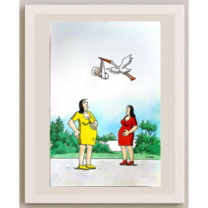 Lubomir Kotrha 29x21cm Orijinal Karikatür BOD06212