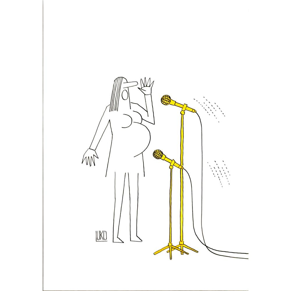 Peter Luko 29x21cm Orijinal Karikatür BOD06216