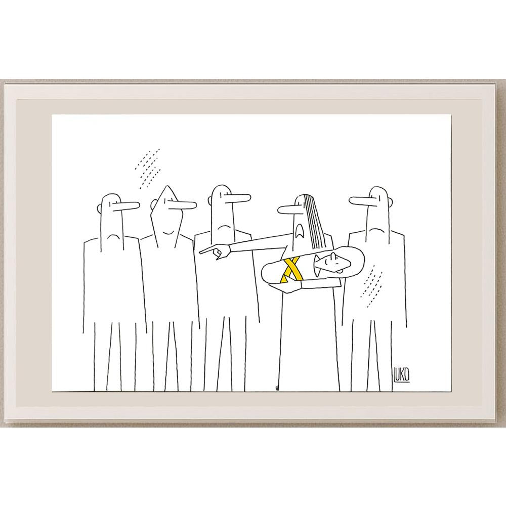Peter Luko 29x21cm Orijinal Karikatür BOD06218