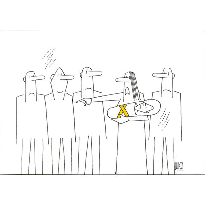 Peter Luko 29x21cm Orijinal Karikatür BOD06218
