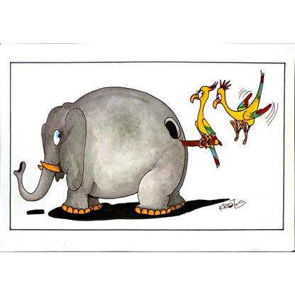 Tadeusz Krotos 29x21cm Orijinal Karikatür BOD06221
