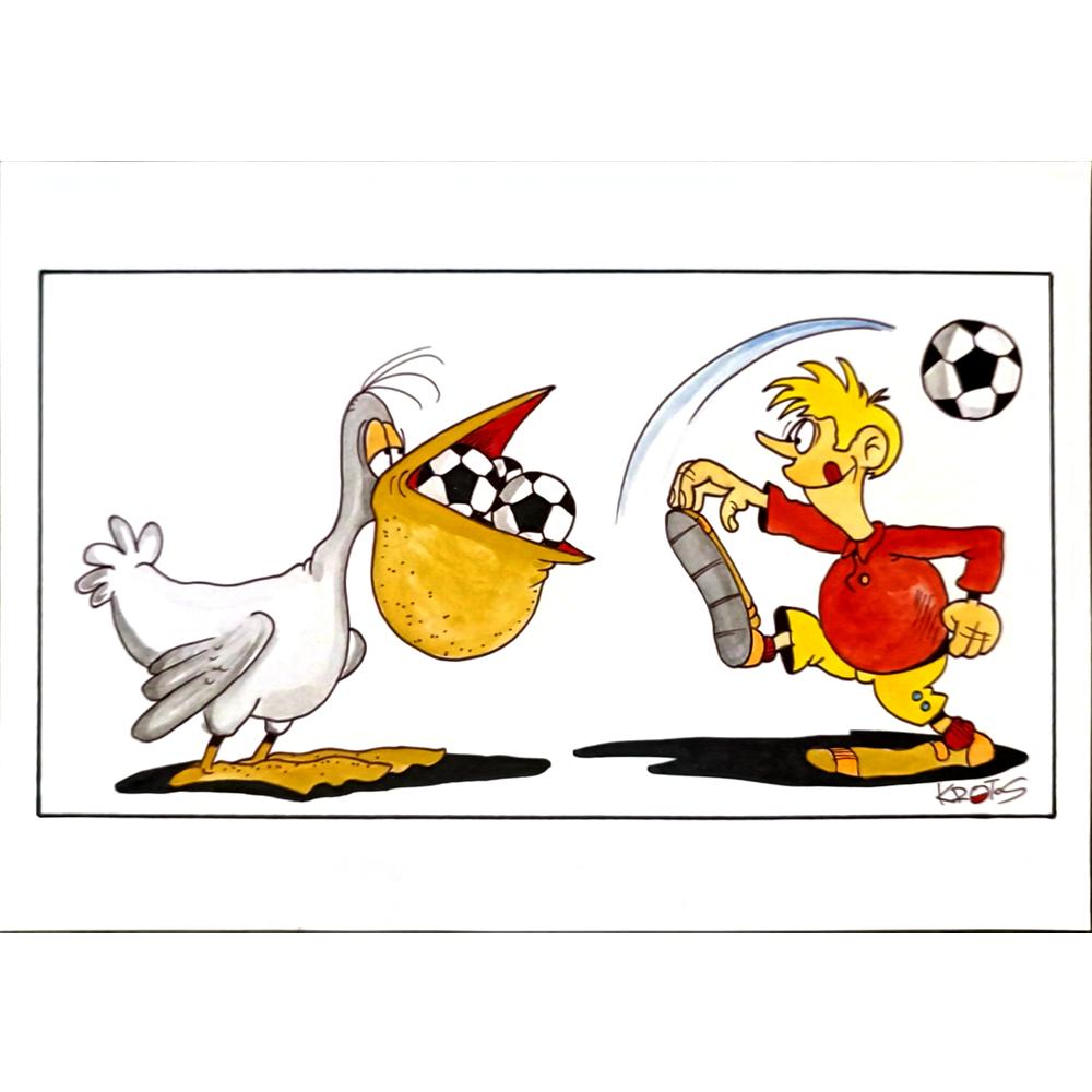 Tadeusz Krotos 29x21cm Orijinal Karikatür BOD06223