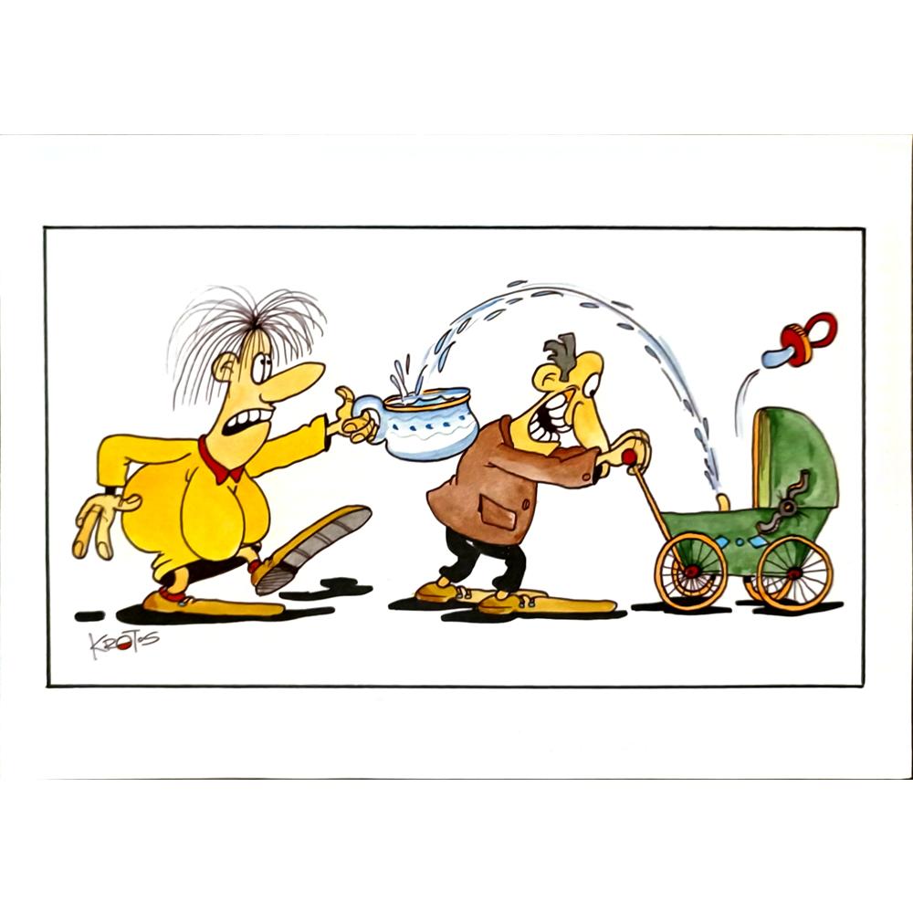 Tadeusz Krotos 29x21cm Orijinal Karikatür BOD06225