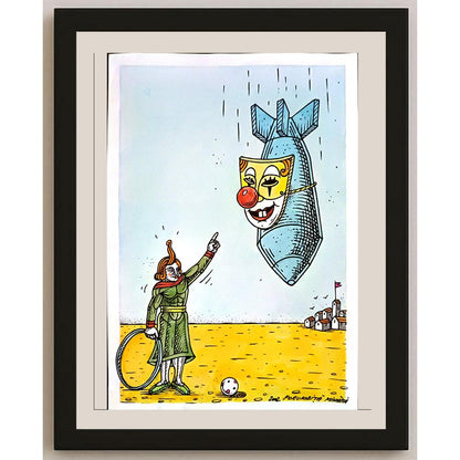 Porumbita Mihaita 29x21cm Orijinal Karikatür BOD06227