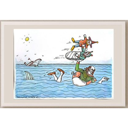 Porumbita Mihaita 29x21cm Orijinal Karikatür BOD06228