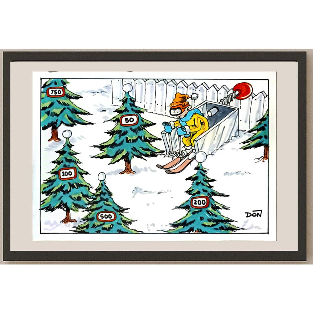 Don Campbell 29x21cm Orijinal Karikatür BOD06232