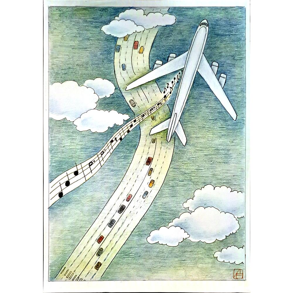 Bai Shi Lin 29x21cm Orijinal Karikatür BOD06233