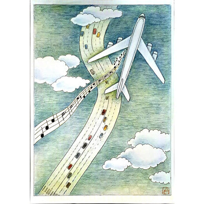 Bai Shi Lin 29x21cm Orijinal Karikatür BOD06233