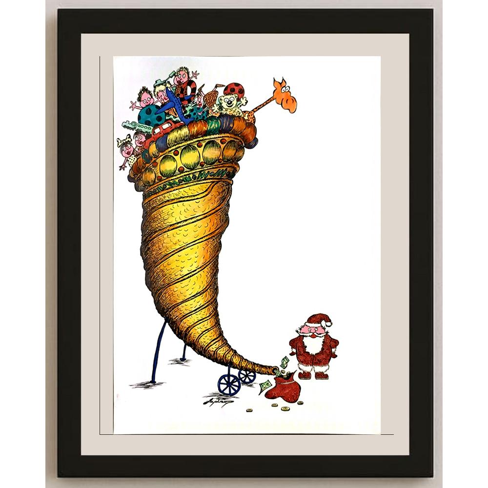 Marian Lupu 29x21cm Orijinal Karikatür BOD06238