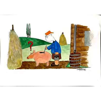 Pierpaola Perazzolli 35x25cm Orijinal Karikatür BOD06242