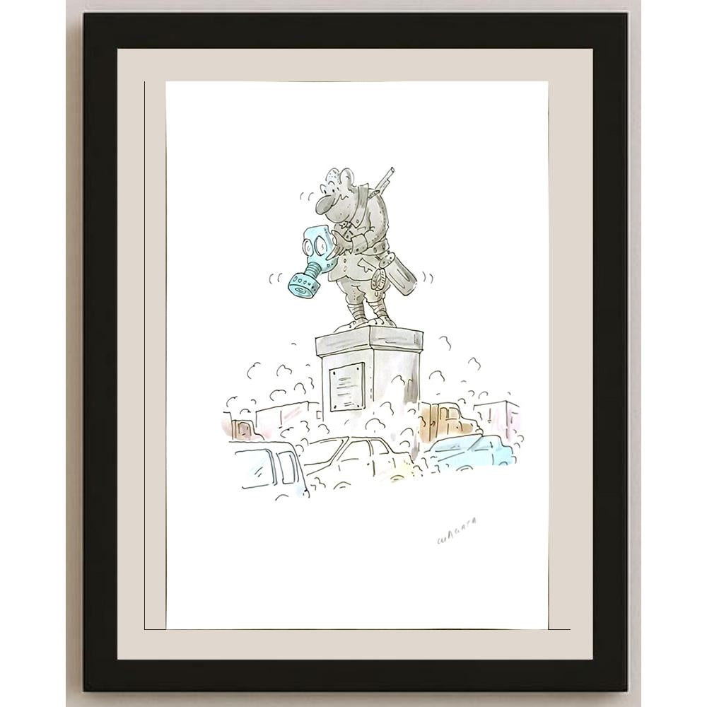 Radek Machata 29x21cm Orijinal Karikatür BOD06243