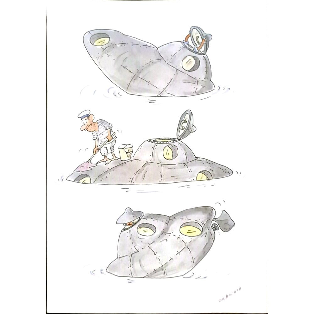 Radek Machata 29x21cm Orijinal Karikatür BOD06244