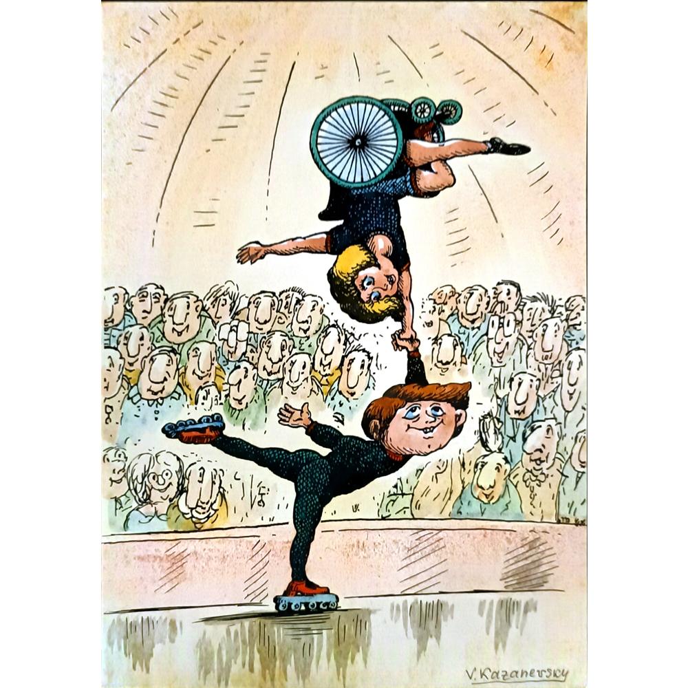Vladimir Kazanevsky 29x21cm Orijinal Karikatür BOD06252