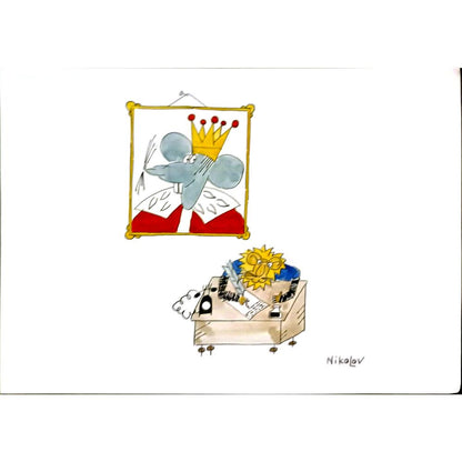 Unknown 29x21cm Orijinal Karikatür BOD06256
