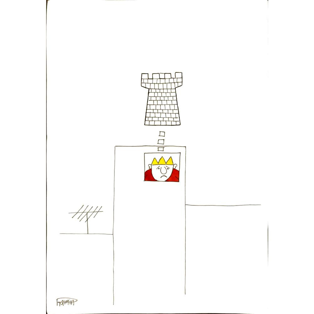 Song Jin Sheng 29x21cm Orijinal Karikatür BOD06260