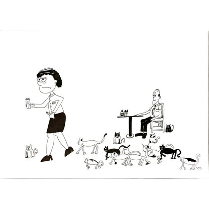 Sarah Shirtcliffe 29x21cm Orijinal Karikatür BOD06270