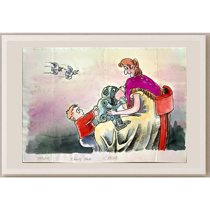 Cheng Shibi 29x21cm Orijinal Karikatür BOD06273