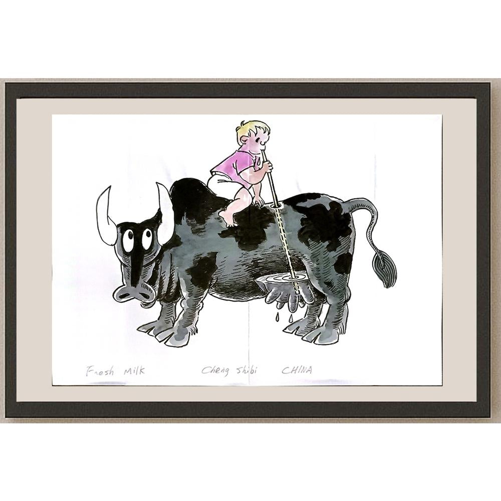 Cheng Shibi 29x21cm Orijinal Karikatür BOD06274