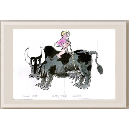 Cheng Shibi 29x21cm Orijinal Karikatür BOD06274