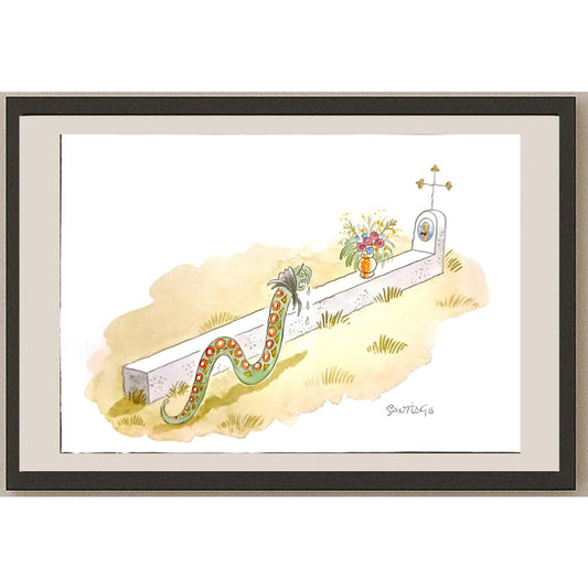 Rua Alberto Torres 29x21cm Orijinal Karikatür BOD06280