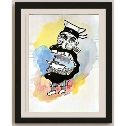 Michal Graczyk 29x21cm Orijinal Karikatür BOD06282