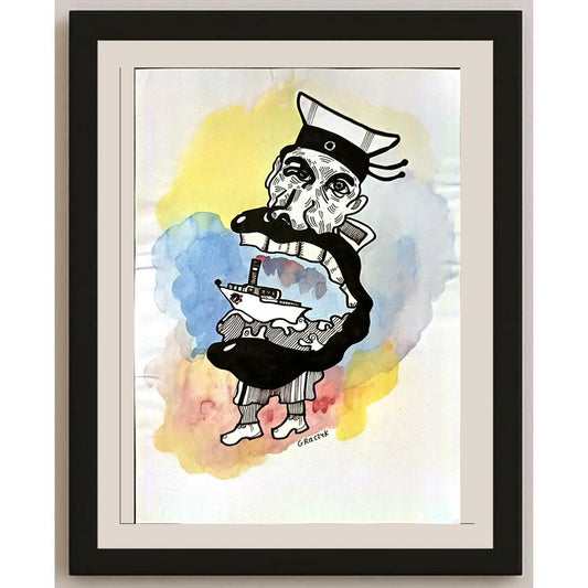 Michal Graczyk 29x21cm Orijinal Karikatür BOD06282