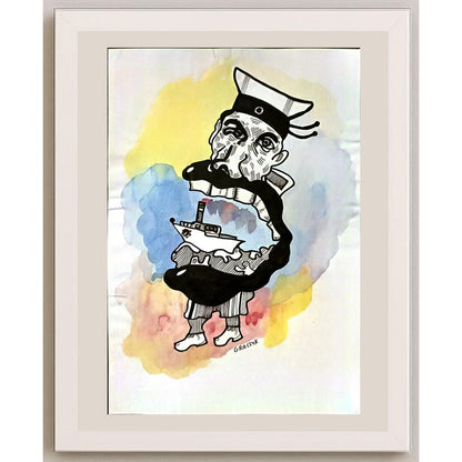 Michal Graczyk 29x21cm Orijinal Karikatür BOD06282