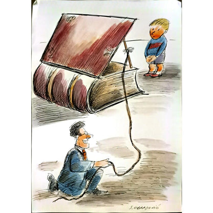 Slobodan Obradovic 29x21cm Orijinal Karikatür BOD06284