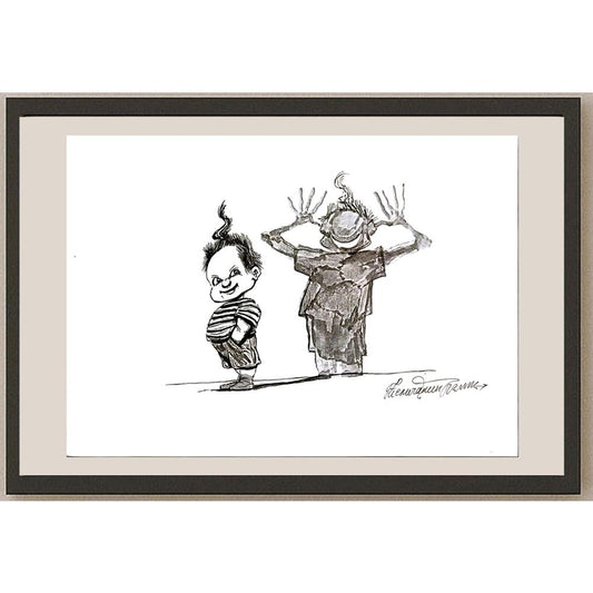 Goran Celicanin 33x21cm Orijinal Karikatür BOD06287