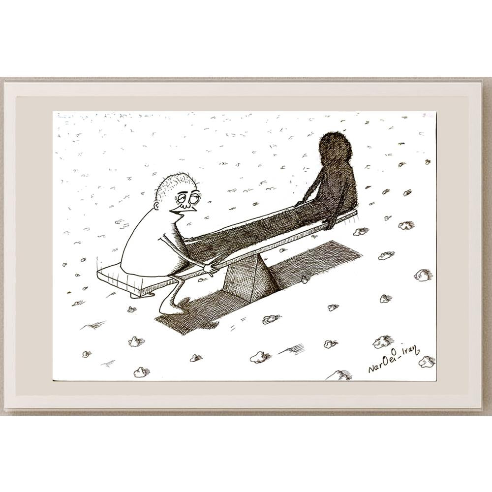 Khadayar Naroei 29x21cm Orijinal Karikatür BOD06291