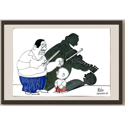Nguyen Huu Due 29x21cm Orijinal Karikatür BOD06295