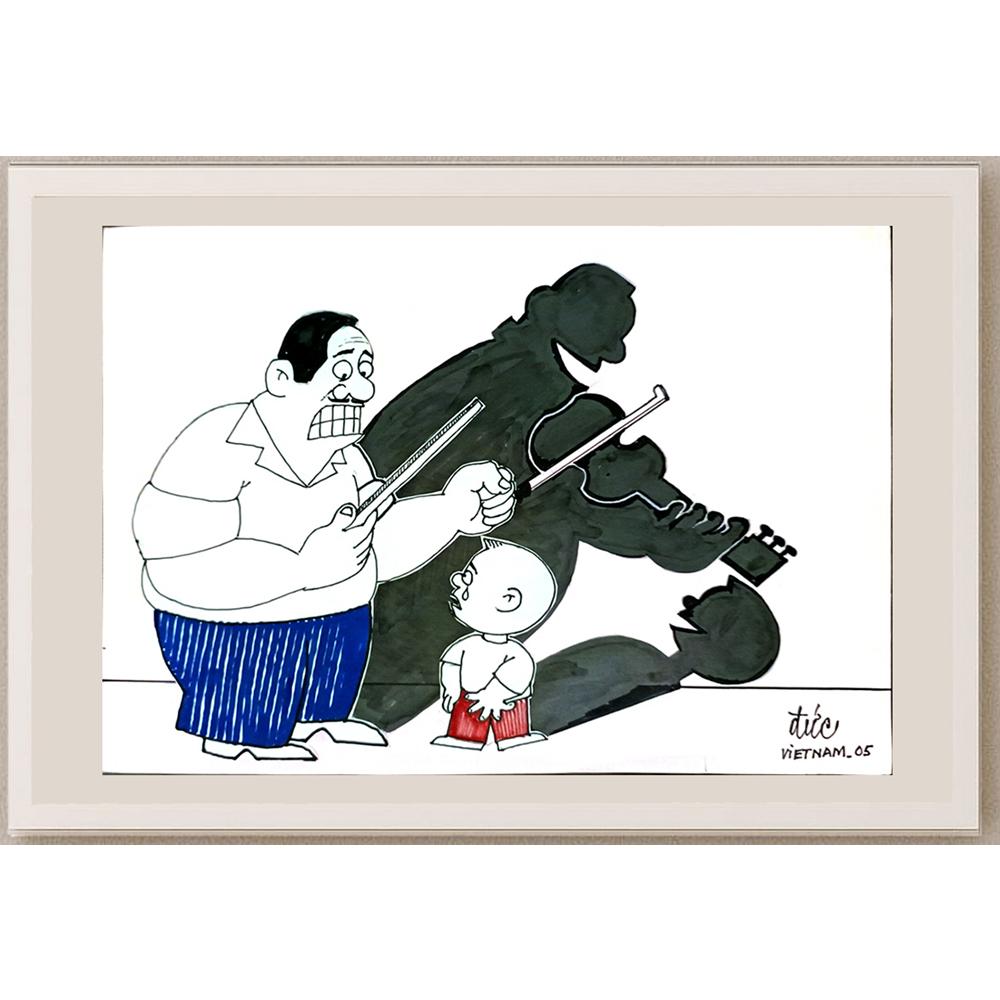 Nguyen Huu Due 29x21cm Orijinal Karikatür BOD06295