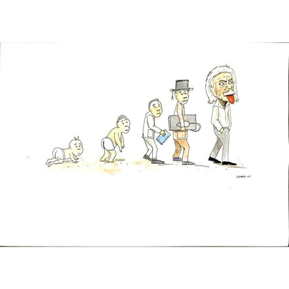 Shadid Atiqullah 29x21cm Orijinal Karikatür BOD06296