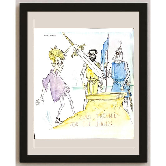 Branko Gras 21x21cm Orijinal Karikatür BOD06300