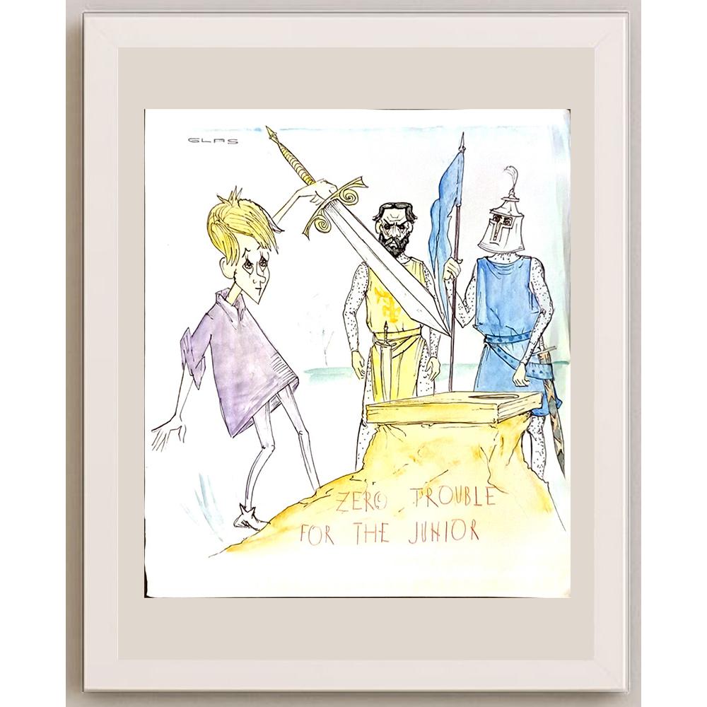 Branko Gras 21x21cm Orijinal Karikatür BOD06300