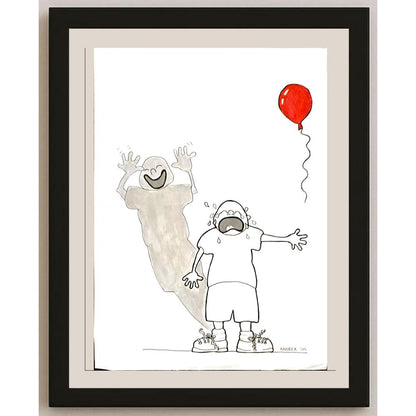 Andrea Caldarevic 21x21cm Orijinal Karikatür BOD06301