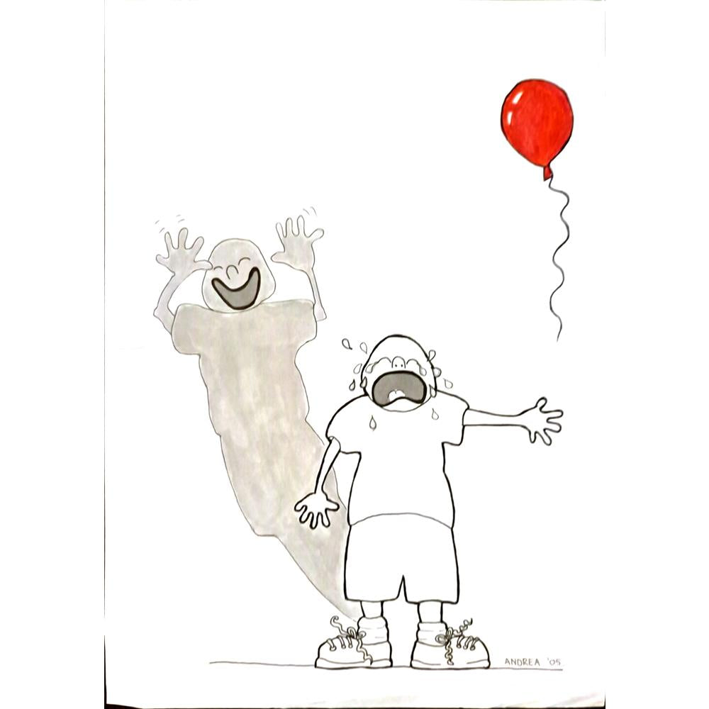 Andrea Caldarevic 21x21cm Orijinal Karikatür BOD06301