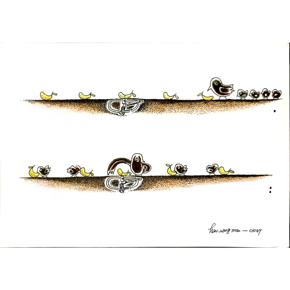 Hao Zengmao 29x21cm Orijinal Karikatür BOD06304