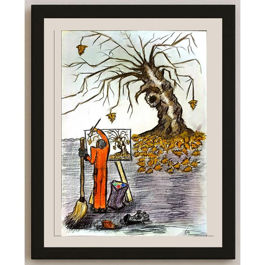 Ali Vazivy 29x21cm Orijinal Karikatür BOD06309