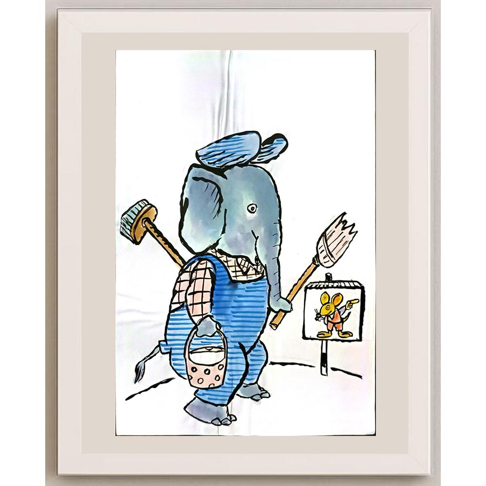 Mileta Miloradovic 29x21cm Orijinal Karikatür BOD06311