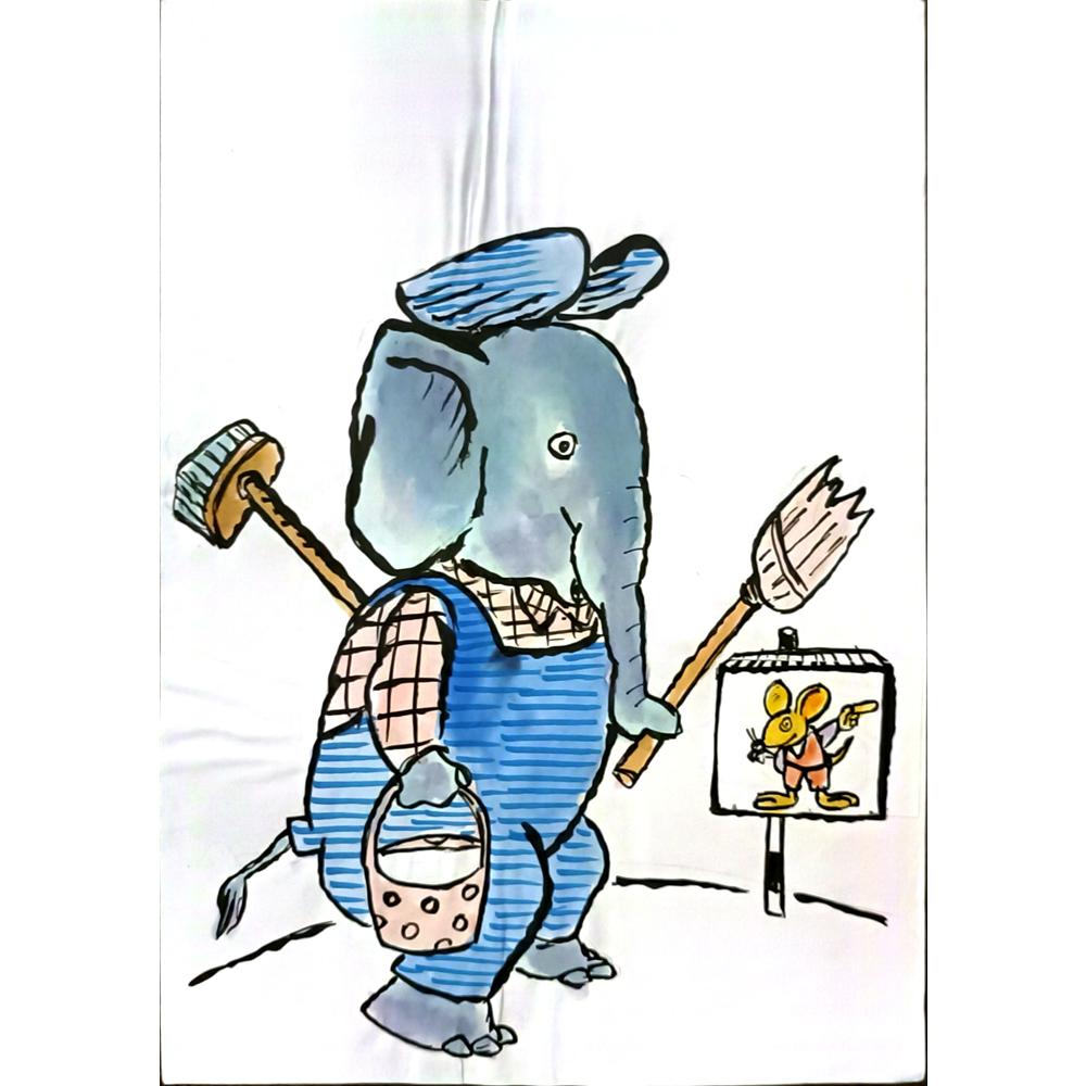 Mileta Miloradovic 29x21cm Orijinal Karikatür BOD06311